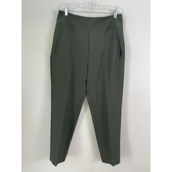 Athleta Pants - Athleta Pants Womens 10‎ Green Brooklyn Ankle High Rise Pull On Tapered Stretch